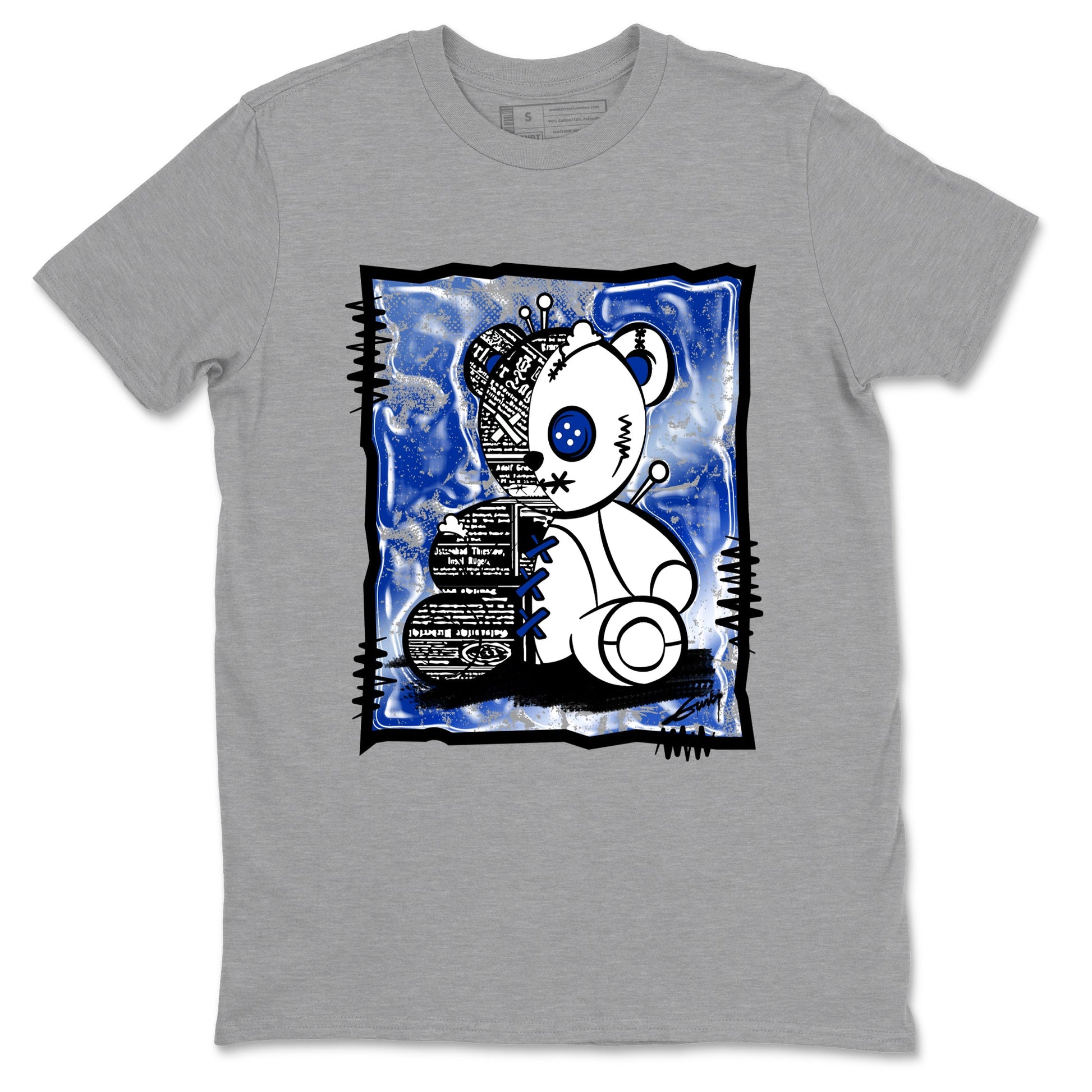 Air Foamposite One Royal shirts to match jordans Vintage Bear sneaker match tees Foams One Royal match shoes to clothes SNRT Sneaker Tees unisex cotton Heather Grey 2 shirts