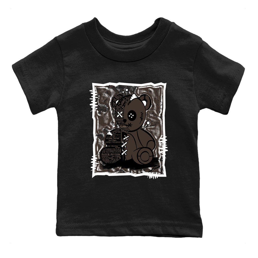 1s Travis Scott Velvet Brown shirts to match jordans Vintage Bear best t shirts to wear with jordans Travis Scott x Air Jordan 1 Low OG Velvet Brown match shoes to clothes SNRT Sneaker Tees Youth Baby Black 2 tee