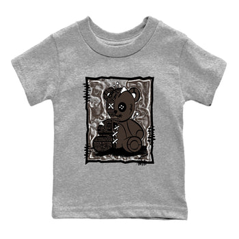 1s Travis Scott Velvet Brown shirts to match jordans Vintage Bear best t shirts to wear with jordans Travis Scott x Air Jordan 1 Low OG Velvet Brown match shoes to clothes SNRT Sneaker Tees Youth Baby Heather Grey 2 tee