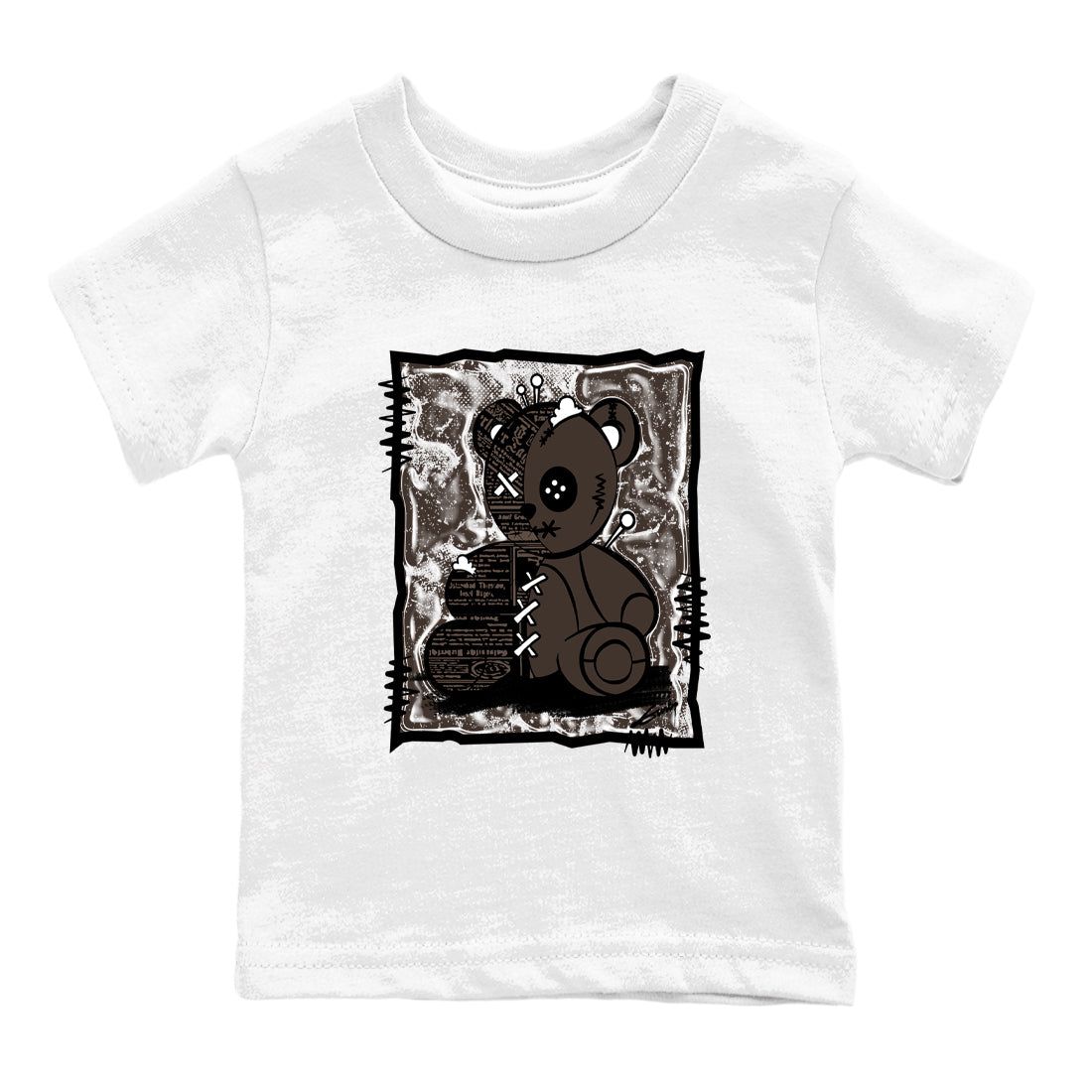 1s Travis Scott Velvet Brown shirts to match jordans Vintage Bear best t shirts to wear with jordans Travis Scott x Air Jordan 1 Low OG Velvet Brown match shoes to clothes SNRT Sneaker Tees Youth Baby White 2 tee