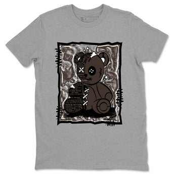 1s Travis Scott Velvet Brown shirts to match jordans Vintage Bear best t shirts to wear with jordans Travis Scott x Air Jordan 1 Low OG Velvet Brown match shoes to clothes SNRT Sneaker Tees unisex cotton Heather Grey 2 shirts