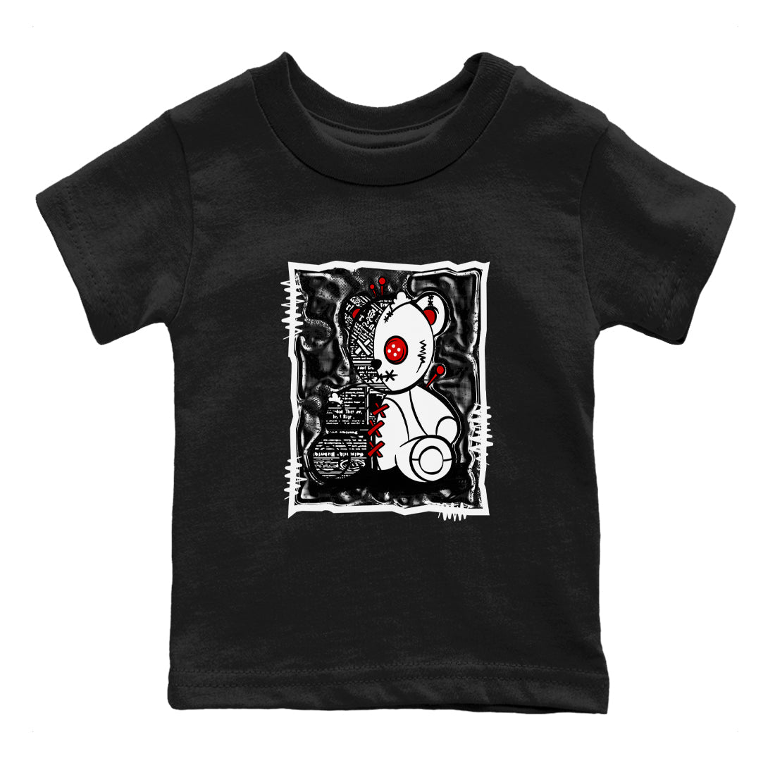 11s Bred Velvet shirts to match jordans Vintage Bear sneaker match tees Air Jordan 11 Bred Velvet SNRT Sneaker Release Tees Youth Baby Black 2 crew neck shirts