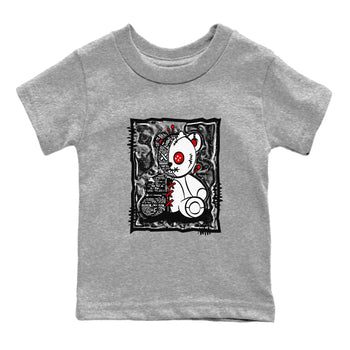 11s Bred Velvet shirts to match jordans Vintage Bear sneaker match tees Air Jordan 11 Bred Velvet SNRT Sneaker Release Tees Youth Baby Heather Grey 2 crew neck shirts