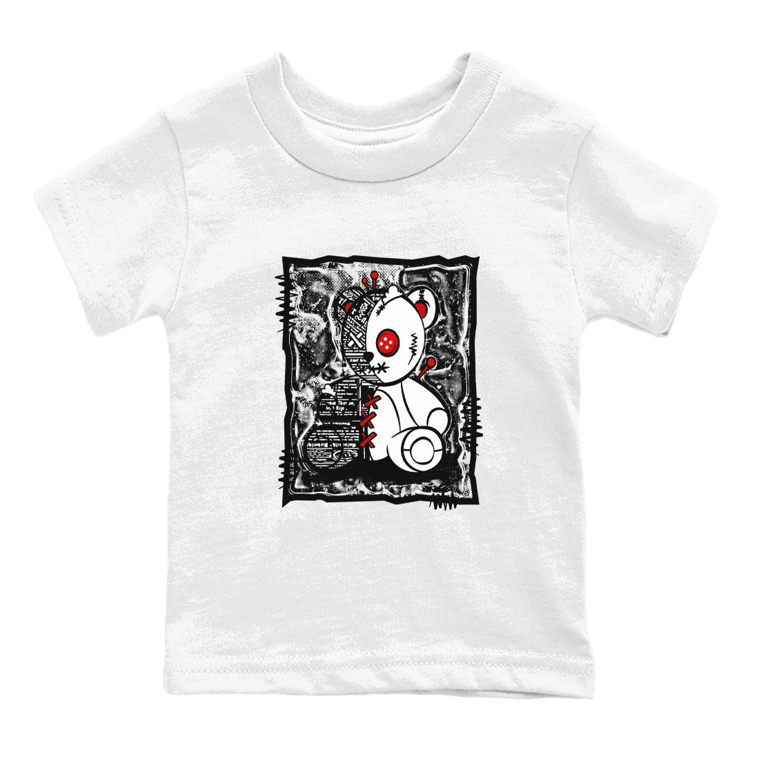 11s Bred Velvet shirts to match jordans Vintage Bear sneaker match tees Air Jordan 11 Bred Velvet SNRT Sneaker Release Tees Youth Baby White 2 crew neck shirts