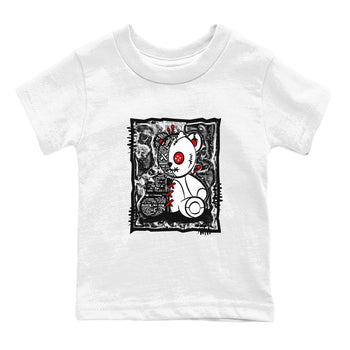 11s Bred Velvet shirts to match jordans Vintage Bear sneaker match tees Air Jordan 11 Bred Velvet SNRT Sneaker Release Tees Youth Baby White 2 crew neck shirts