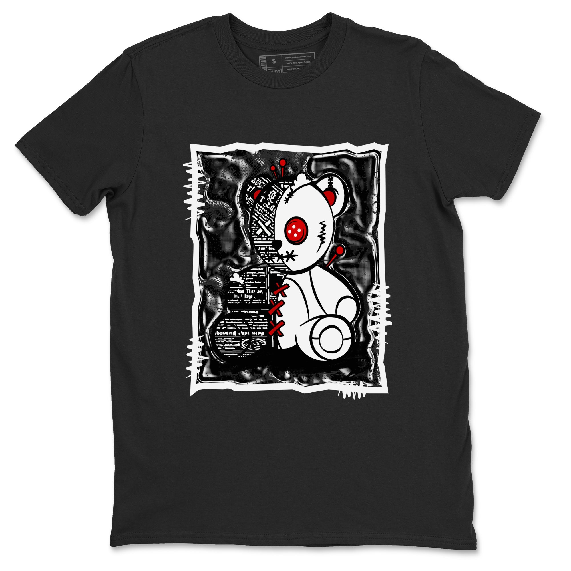11s Bred Velvet shirts to match jordans Vintage Bear sneaker match tees Air Jordan 11 Bred Velvet SNRT Sneaker Release Tees unisex cotton Black 2 crew neck shirts