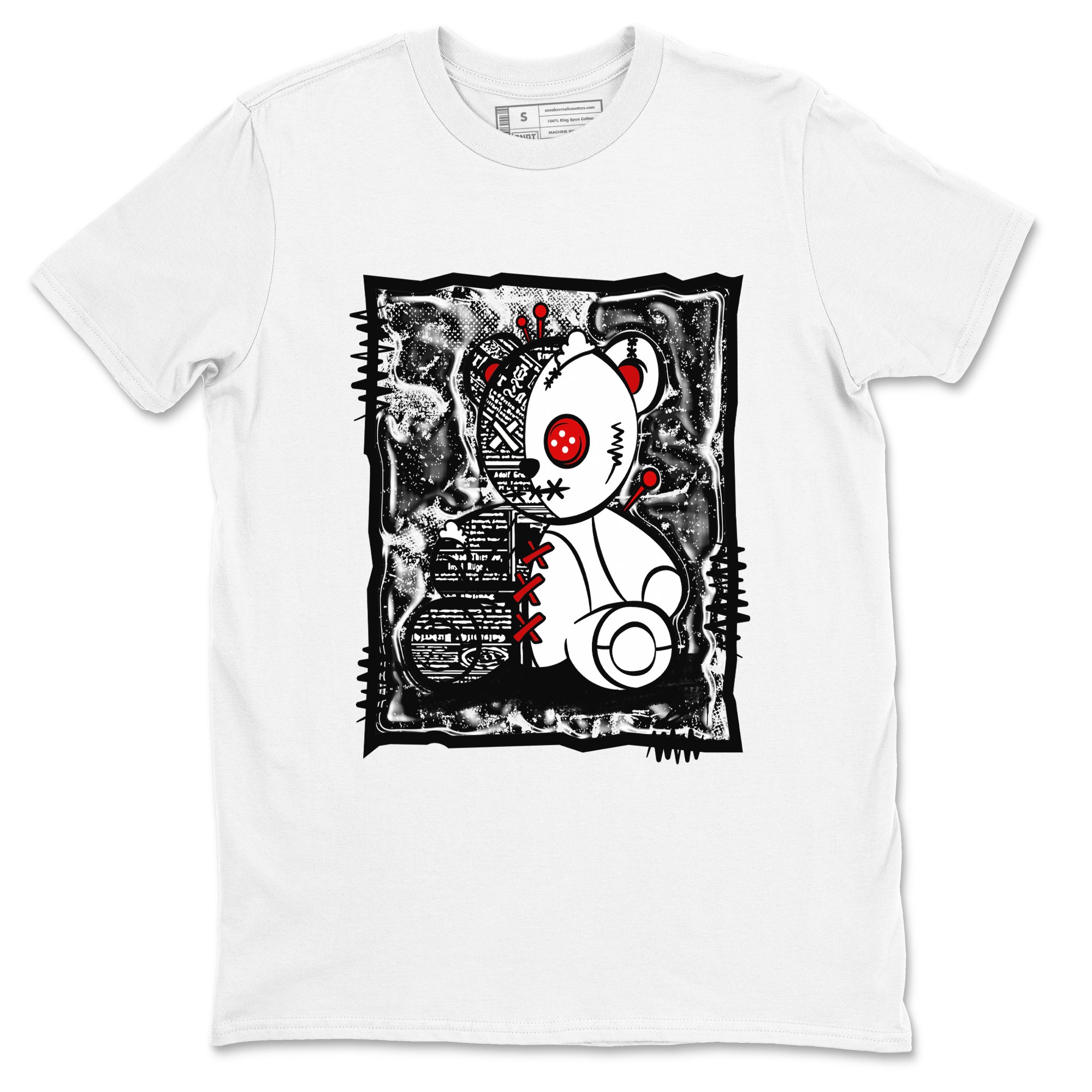 11s Bred Velvet shirts to match jordans Vintage Bear sneaker match tees Air Jordan 11 Bred Velvet SNRT Sneaker Release Tees unisex cotton White 2 crew neck shirts