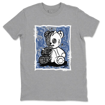 11s Diffused Blue shirts to match jordans Vintage Bear sneaker match tees Air Jordan 11 Diffused Blue SNRT Sneaker Release Tees unisex cotton Heather Grey 2 crew neck shirts