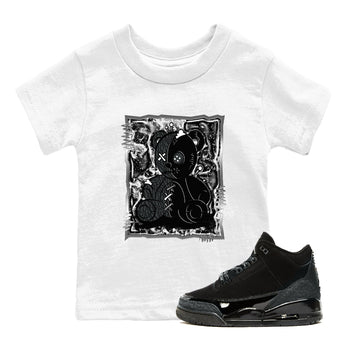 3s Black Cat shirts to match jordans Vintage Bear best t shirts to wear with jordans AJ3 Retro Black Cat match shoes to clothes SNRT Sneaker Tees Youth Baby White 1 tee