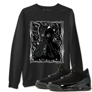 3s Black Cat shirts to match jordans Vintage Bear best t shirts to wear with jordans AJ3 Retro Black Cat match shoes to clothes SNRT Sneaker Tees unisex cotton Black 1 shirts