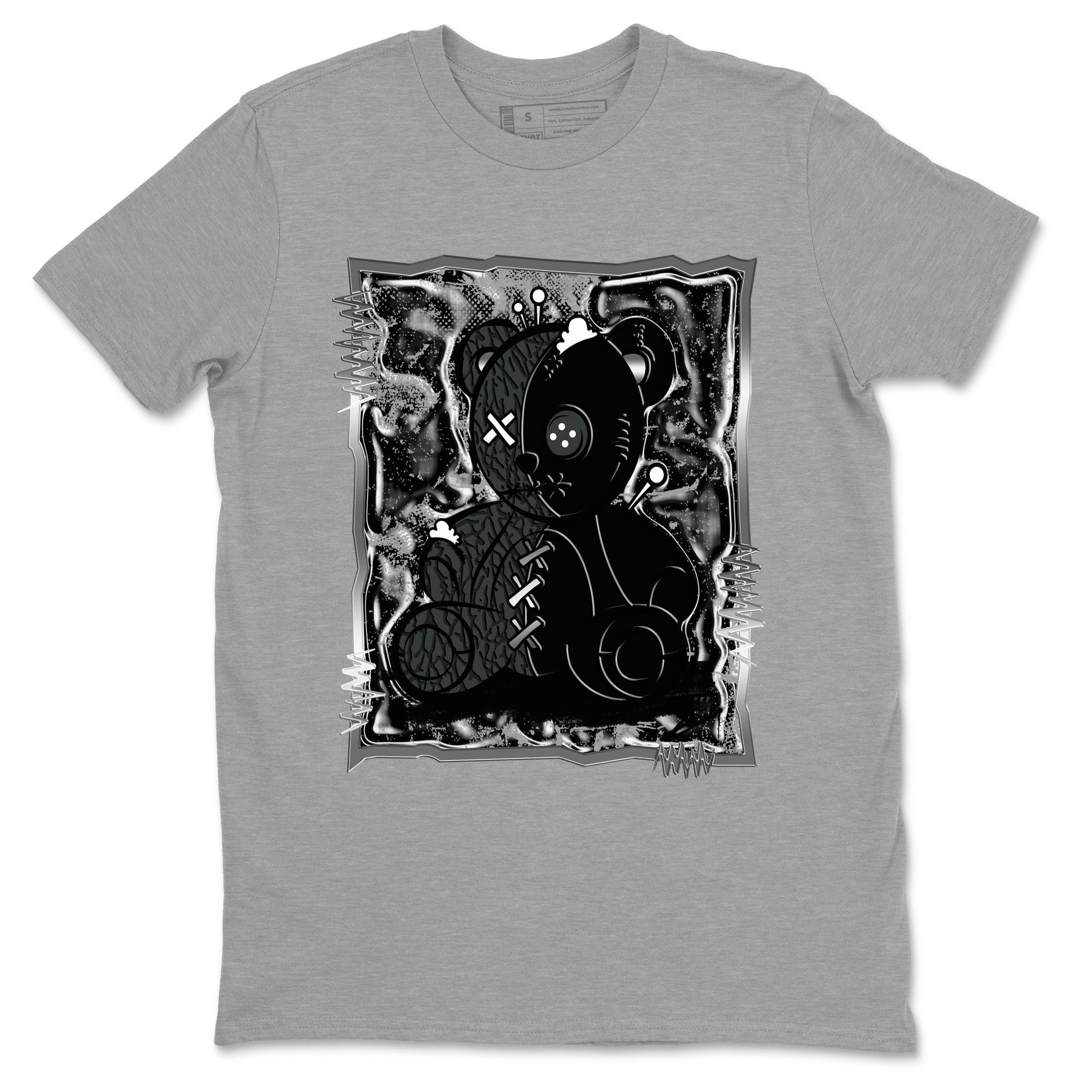3s Black Cat shirts to match jordans Vintage Bear best t shirts to wear with jordans AJ3 Retro Black Cat match shoes to clothes SNRT Sneaker Tees unisex cotton Heather Grey 2 shirts