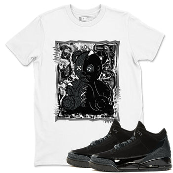 3s Black Cat shirts to match jordans Vintage Bear best t shirts to wear with jordans AJ3 Retro Black Cat match shoes to clothes SNRT Sneaker Tees unisex cotton White 1 shirts