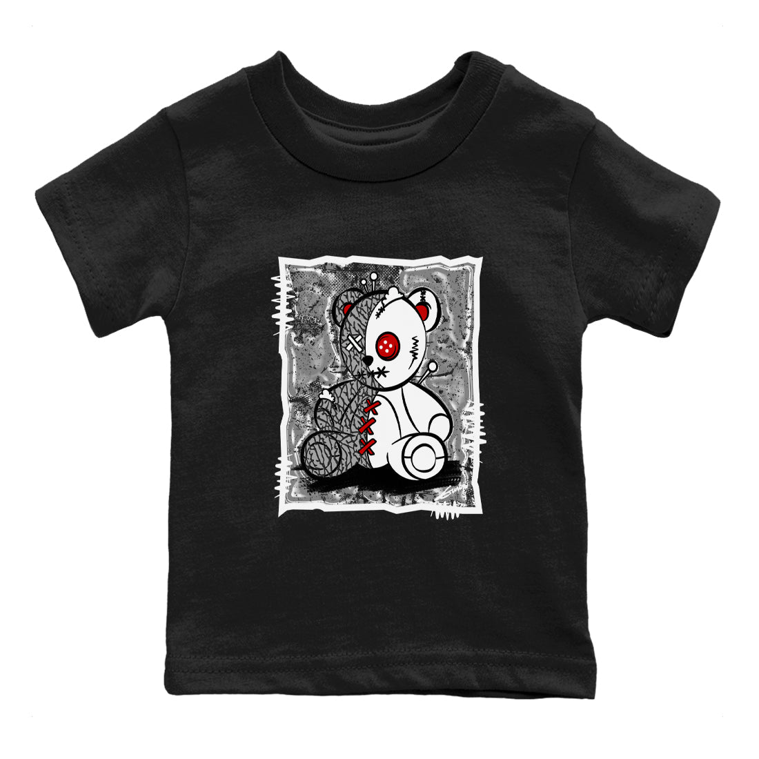 3s Cement Grey shirts to match jordans Vintage Bear sneaker match tees Air Jordan 3 Cement Grey SNRT Sneaker Release Tees Youth Baby Black 2 crew neck shirts
