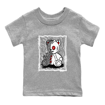 3s Cement Grey shirts to match jordans Vintage Bear sneaker match tees Air Jordan 3 Cement Grey SNRT Sneaker Release Tees Youth Baby Heather Grey 2 crew neck shirts