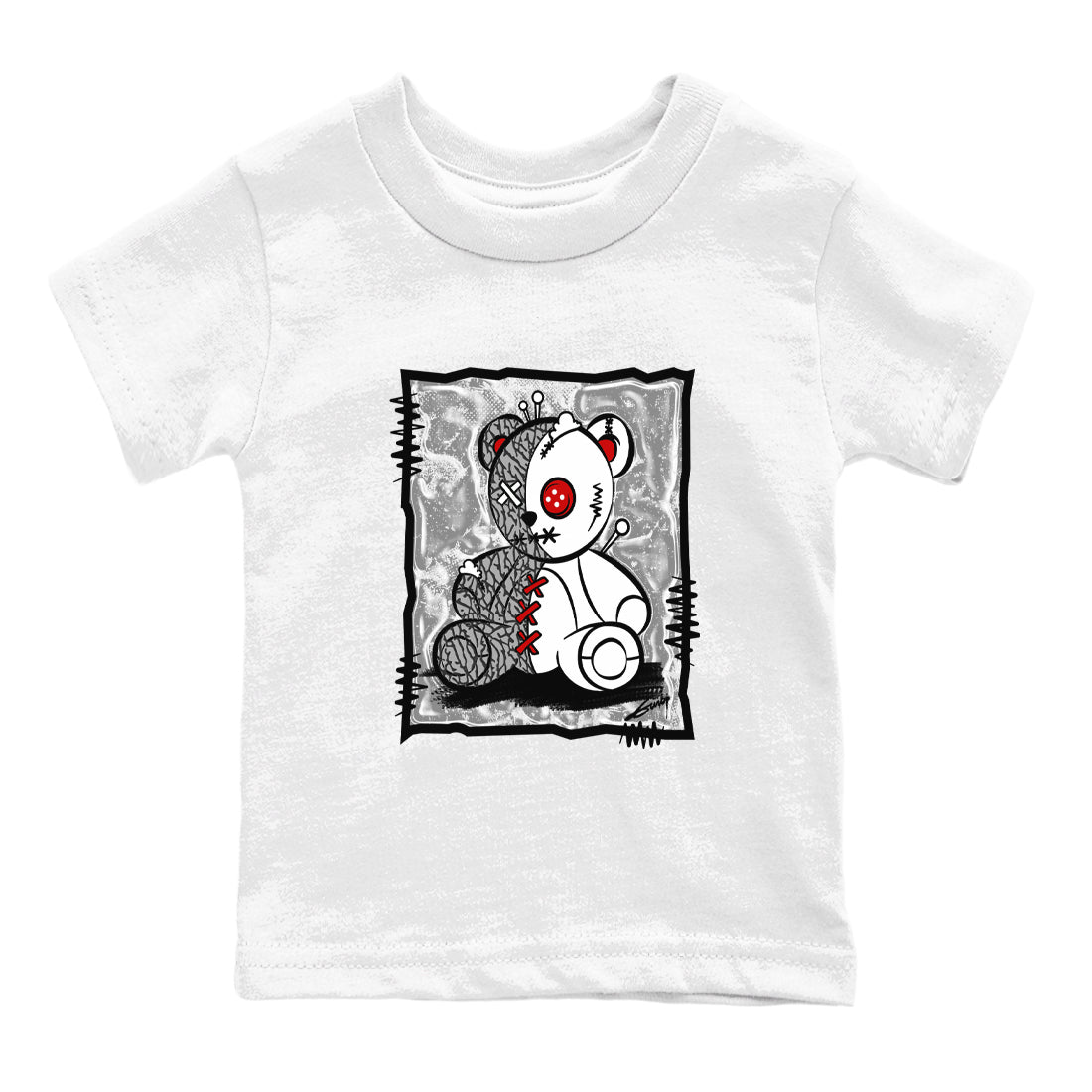 3s Cement Grey shirts to match jordans Vintage Bear sneaker match tees Air Jordan 3 Cement Grey SNRT Sneaker Release Tees Youth Baby White 2 crew neck shirts