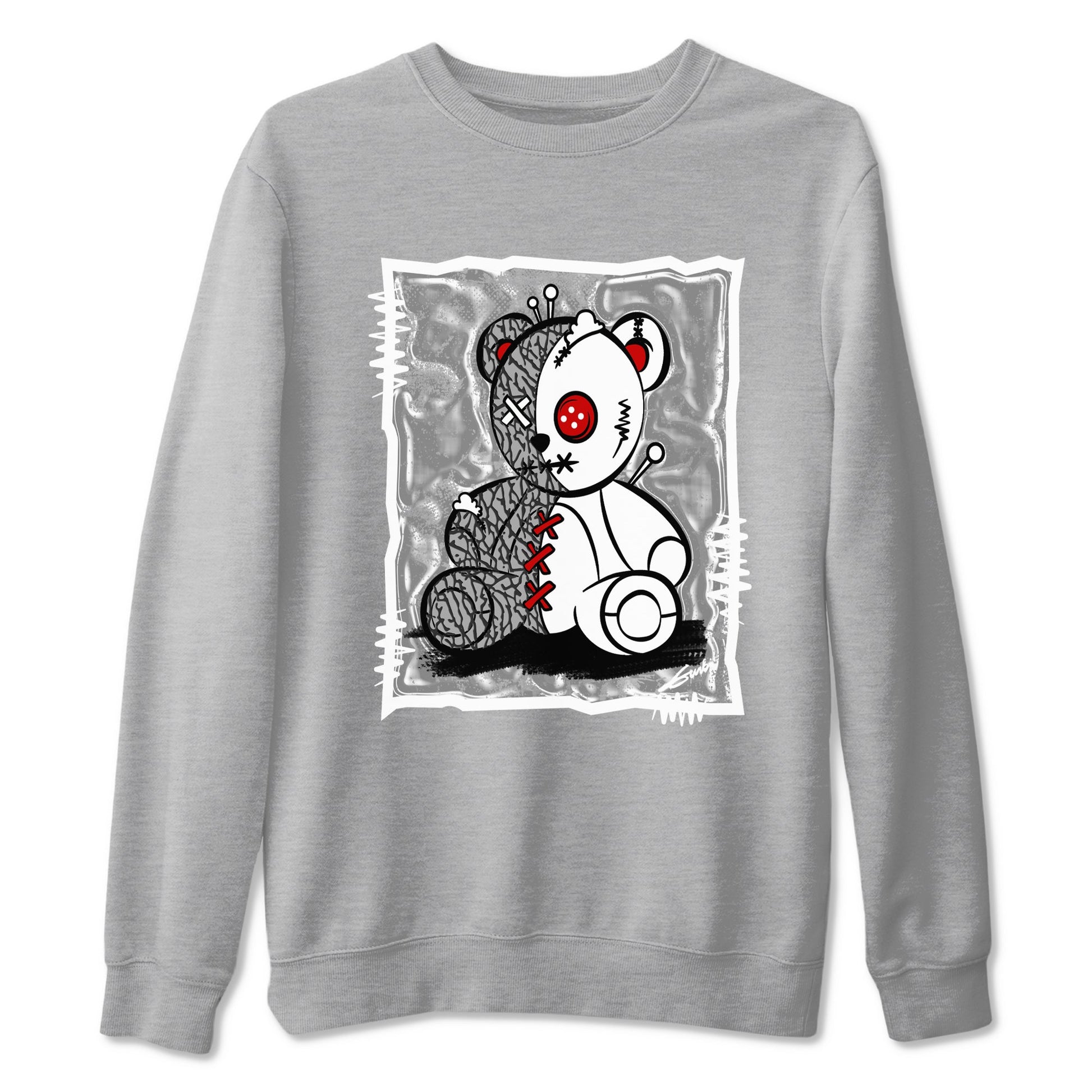 3s Cement Grey shirts to match jordans Vintage Bear sneaker match tees Air Jordan 3 Cement Grey SNRT Sneaker Release Tees unisex cotton Heather Grey 2 crew neck shirts