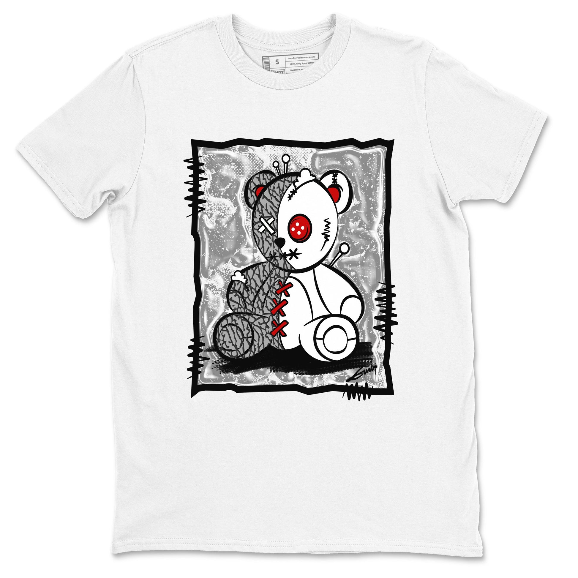 3s Cement Grey shirts to match jordans Vintage Bear sneaker match tees Air Jordan 3 Cement Grey SNRT Sneaker Release Tees unisex cotton White 2 crew neck shirts