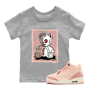 3s Valentines Day shirts to match jordans Vintage Bear best t shirts to wear with jordans Air Jordan 3 Valentines Day match shoes to clothes SNRT Sneaker Tees Youth Baby Heather Grey 1 tee