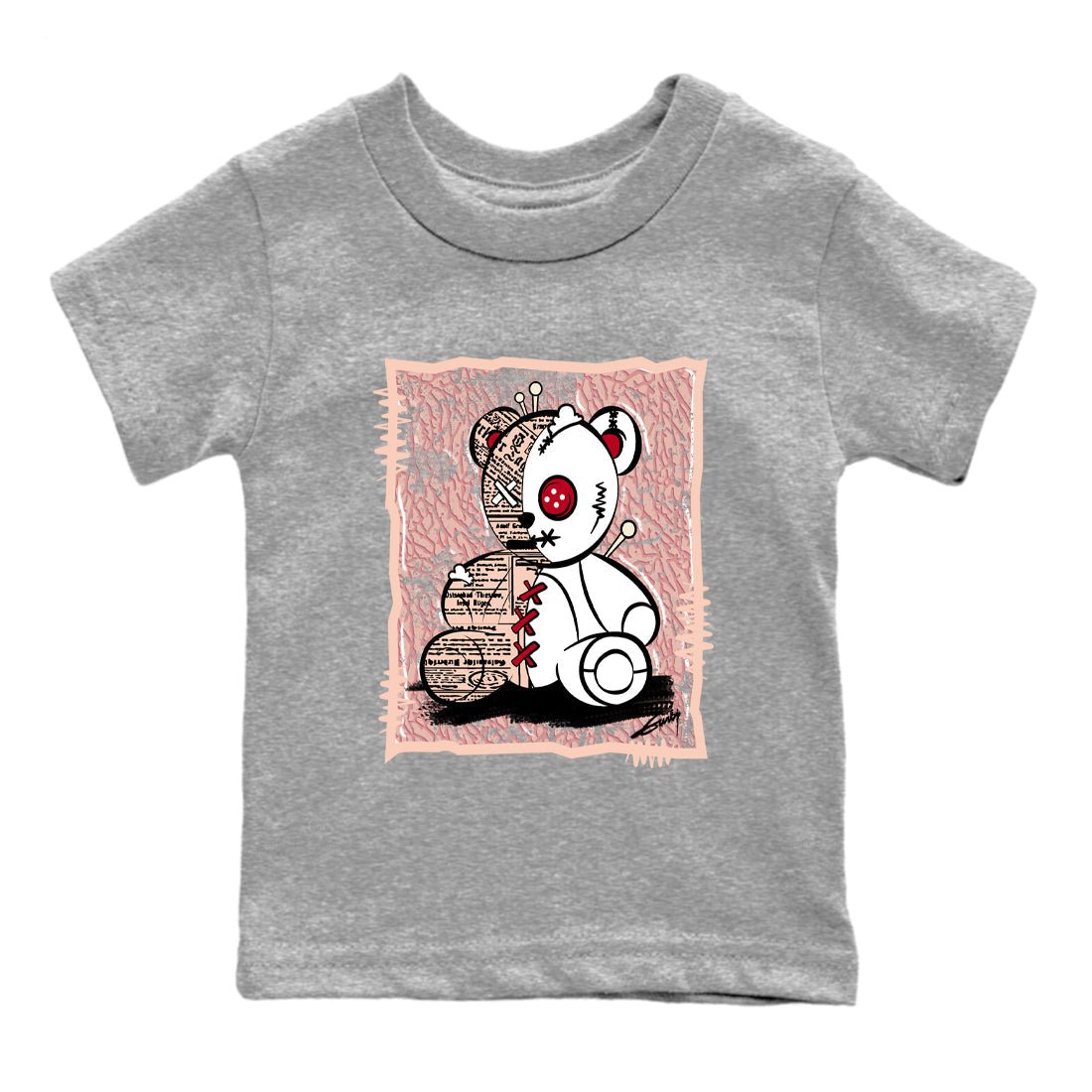 3s Valentines Day shirts to match jordans Vintage Bear best t shirts to wear with jordans Air Jordan 3 Valentines Day match shoes to clothes SNRT Sneaker Tees Youth Baby Heather Grey 2 tee