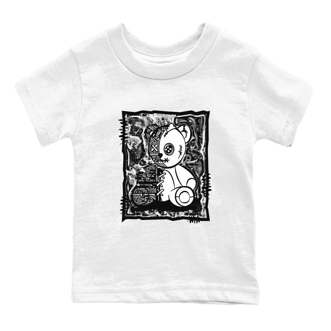 4s White Thunder shirts to match jordans Vintage Bear sneaker match tees Air Jordan 4 White Thunder SNRT Sneaker Release Tees Youth Baby White 2 crew neck shirts