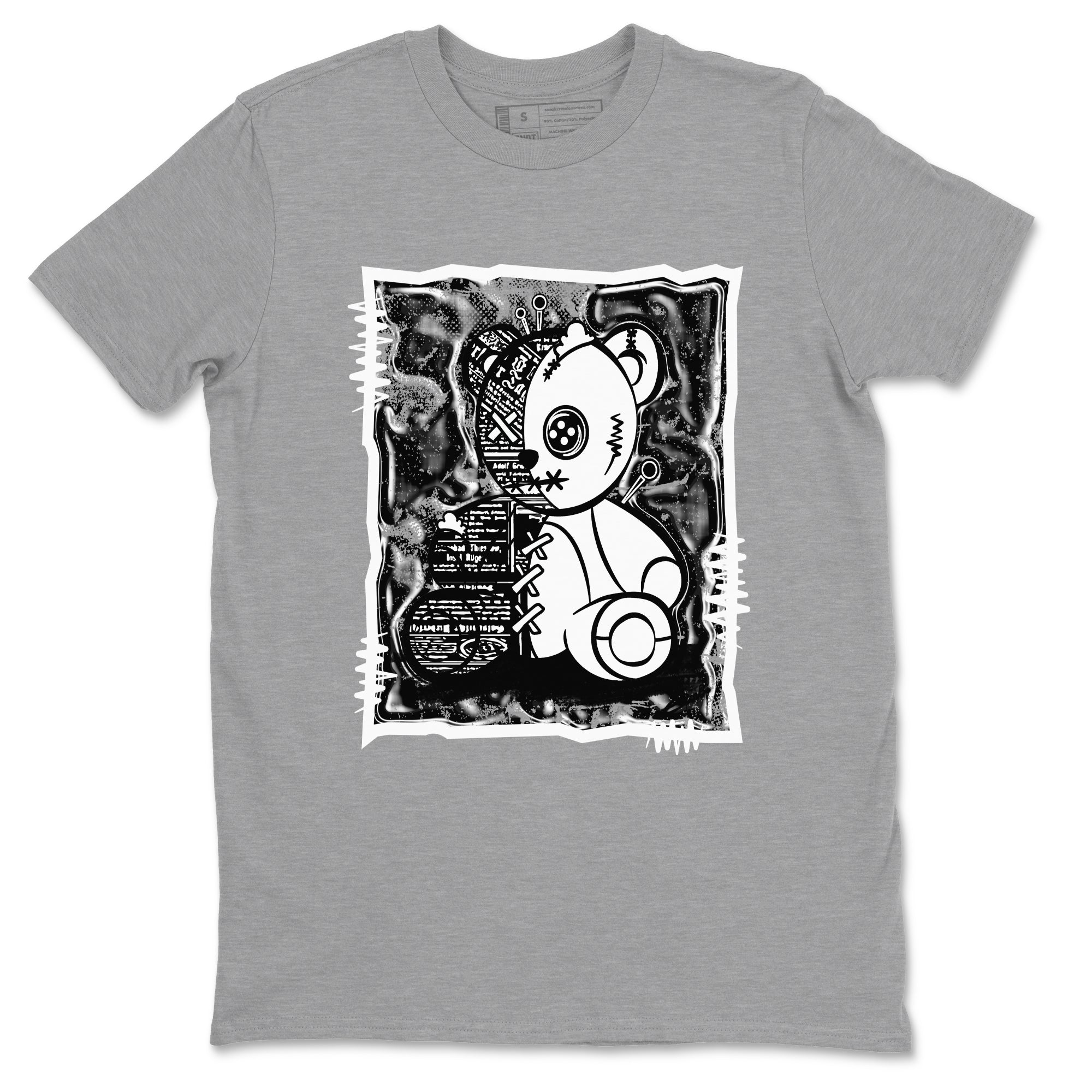 4s White Thunder shirts to match jordans Vintage Bear sneaker match tees Air Jordan 4 White Thunder SNRT Sneaker Release Tees unisex cotton Heather Grey 2 crew neck shirts