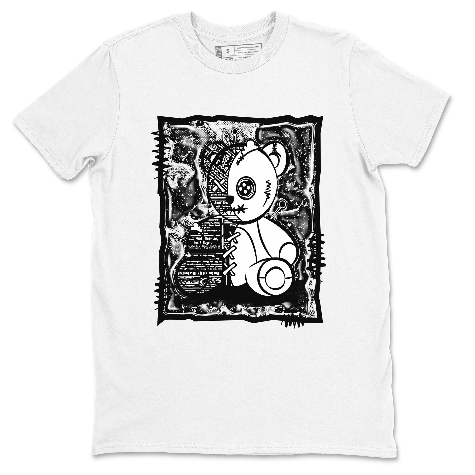 4s White Thunder shirts to match jordans Vintage Bear sneaker match tees Air Jordan 4 White Thunder SNRT Sneaker Release Tees unisex cotton White 2 crew neck shirts