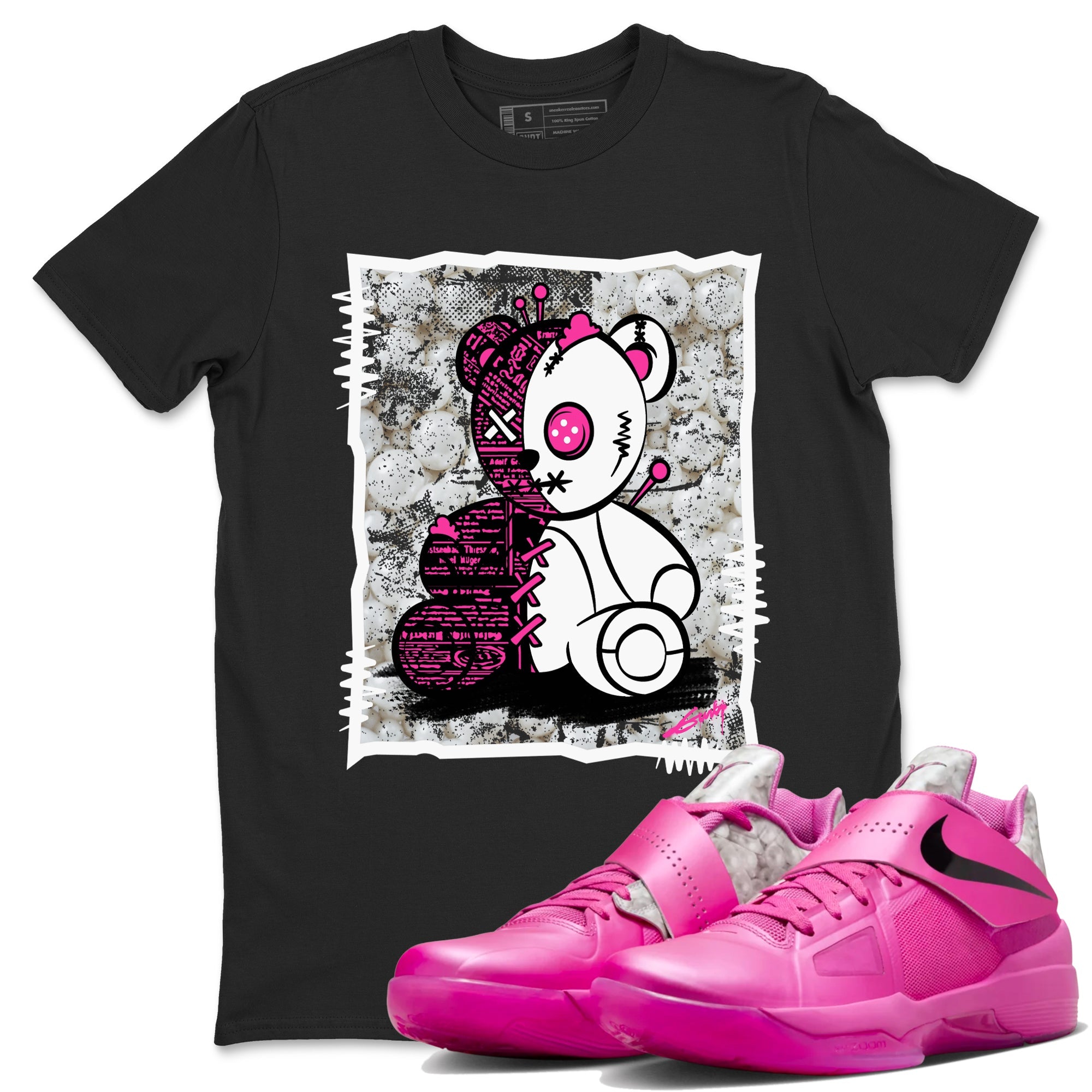 Nike KD 4 Retro Aunt Pearl shirts to match jordans Vintage Bear sneaker match tees Nike KD 4 Aunt Pearl match shoes to clothes SNRT Sneaker Tees unisex cotton Black 1 shirts