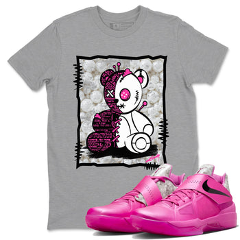 Nike KD 4 Retro Aunt Pearl shirts to match jordans Vintage Bear sneaker match tees Nike KD 4 Aunt Pearl match shoes to clothes SNRT Sneaker Tees unisex cotton Heather Grey 1 shirts