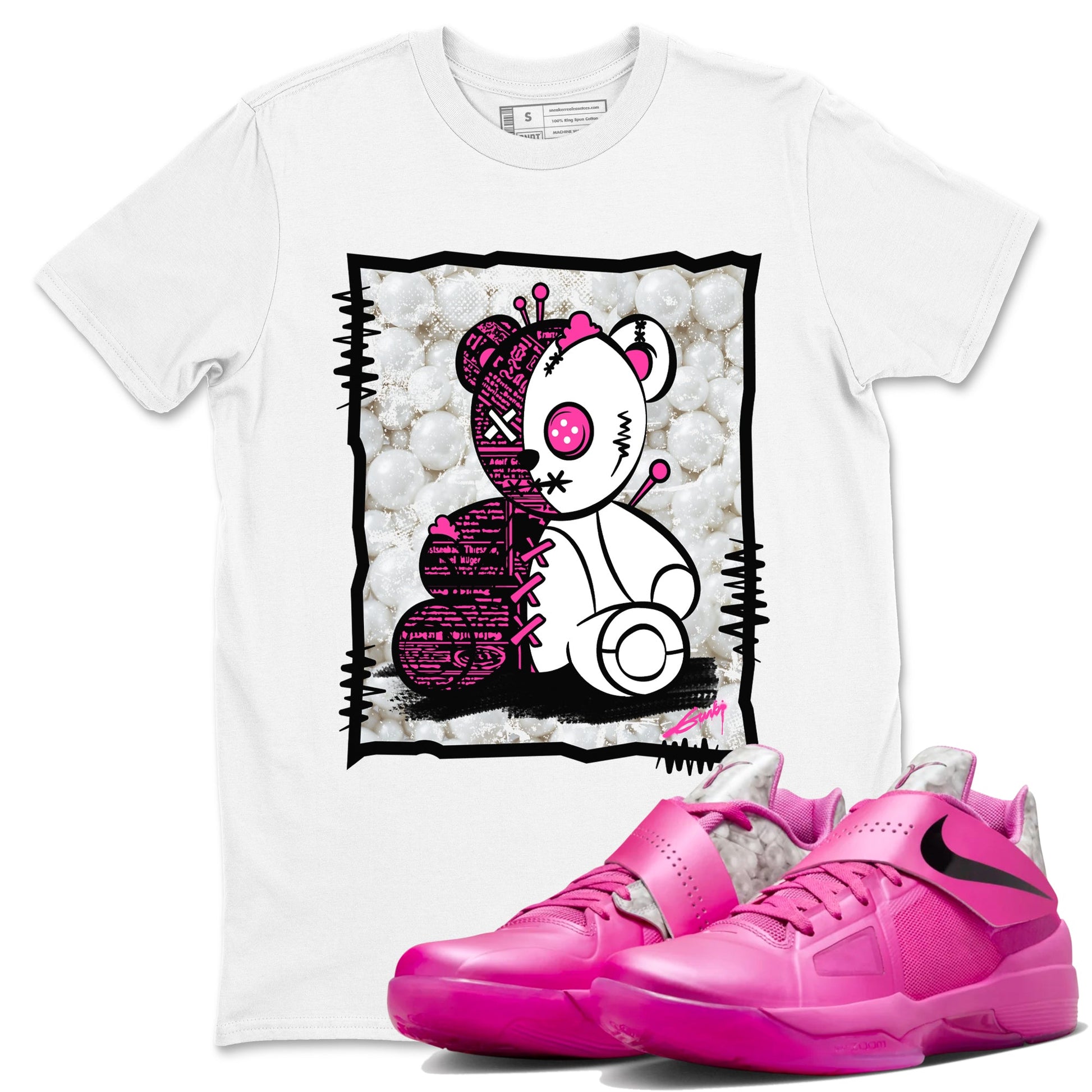 Nike KD 4 Retro Aunt Pearl shirts to match jordans Vintage Bear sneaker match tees Nike KD 4 Aunt Pearl match shoes to clothes SNRT Sneaker Tees unisex cotton White 1 shirts