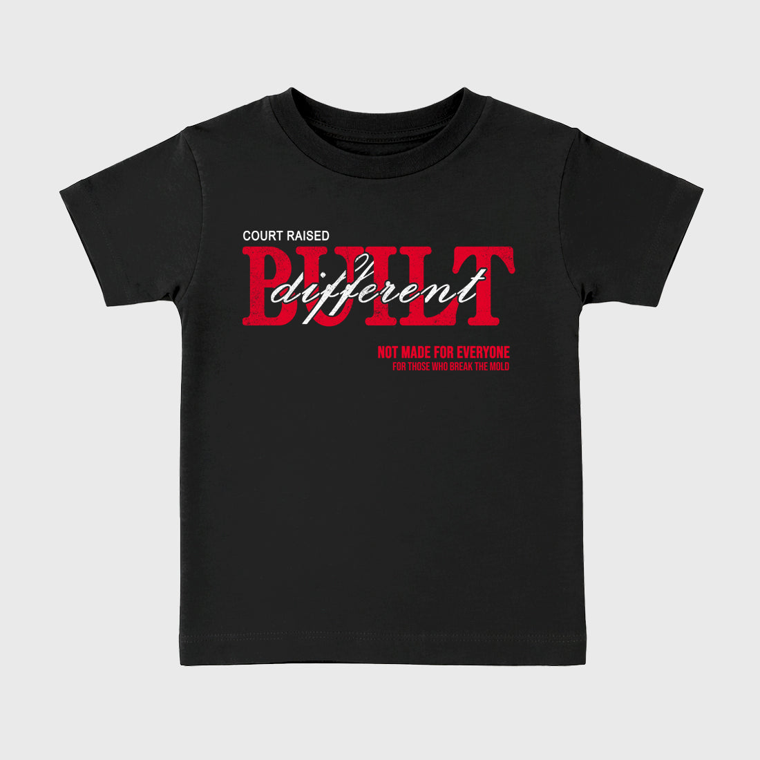 Sneaker match tees – Sneaker Tees To Match Air Jordan 1 Banned Shoes – Vintage Built Different Kids T-Shirt Black 2