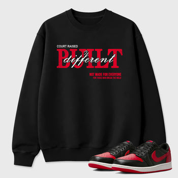 Sneaker match tees – Sneaker Tees To Match Air Jordan 1 Banned Shoes – Vintage Built Different Tee Black 1