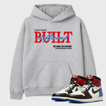 Sneaker match tees – Sneaker Tees To Match Air Jordan 1 Union x Fragment Shoes – Vintage Built Different Tee Heather Grey 1