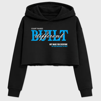 Sneaker match tees – Sneaker Tees To Match Air Jordan 14 University Blue Shoes – Vintage Built Different Crop T-Shirt Black 2