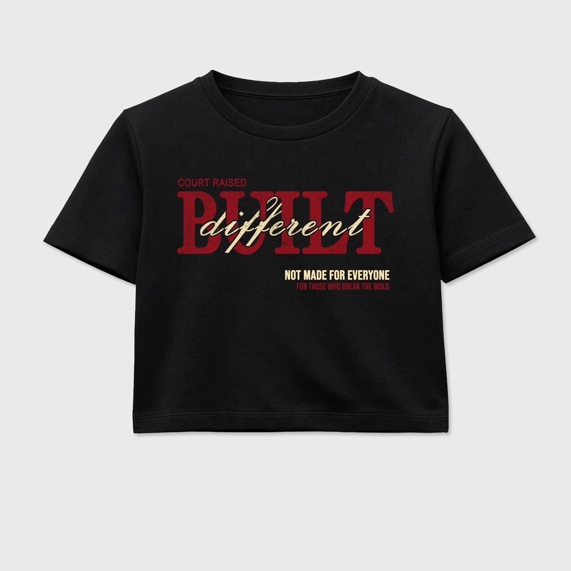 Vintage Built Different women’s crop tee designed to match the Air Jordan 3 Bin 23, featuring coordinated Black 2 options for a perfect streetwear vibe.