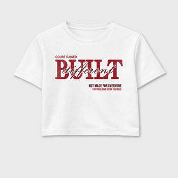 Vintage Built Different women’s crop tee designed to match the Air Jordan 3 Bin 23, featuring coordinated White 2 options for a perfect streetwear vibe.