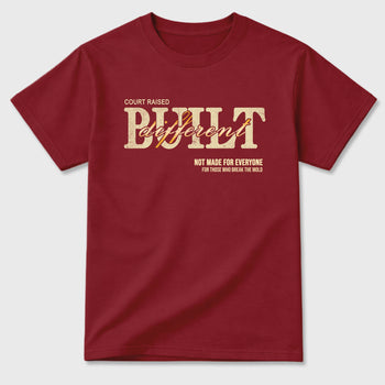 Vintage Built Different Graphic T-Shirt sneaker match tee designed for the Air Jordan 3 Bin 23, featuring coordinated color options for a perfect streetwear match. Cardinal 2 shirt.