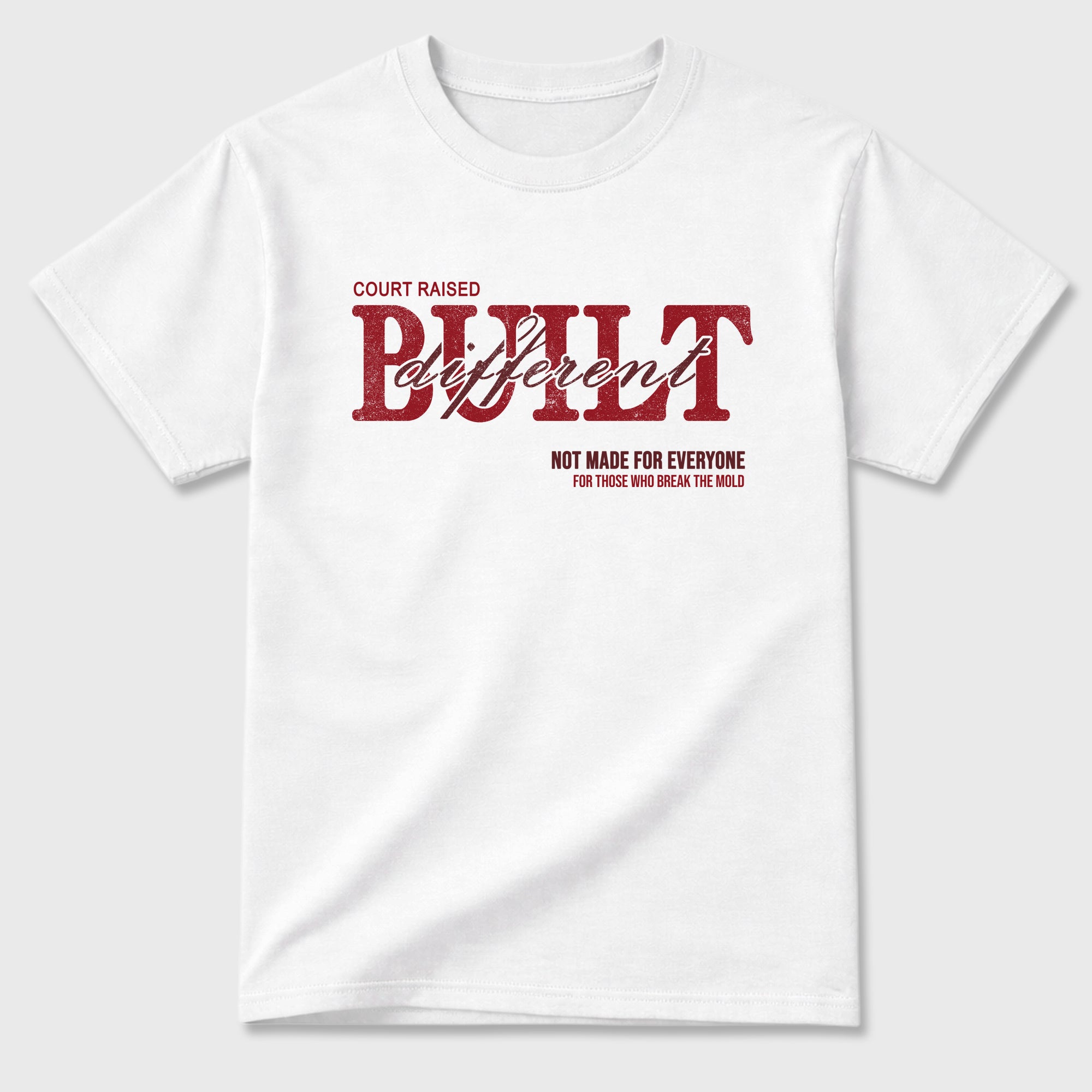Vintage Built Different Graphic T-Shirt sneaker match tee designed for the Air Jordan 3 Bin 23, featuring coordinated color options for a perfect streetwear match. White 2 shirt.