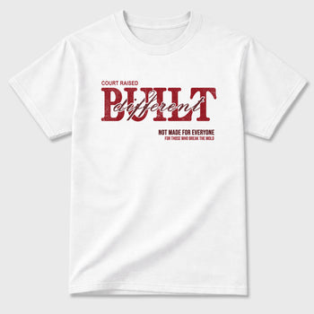 Vintage Built Different Graphic T-Shirt sneaker match tee designed for the Air Jordan 3 Bin 23, featuring coordinated color options for a perfect streetwear match. White 2 shirt.