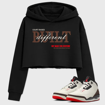 Sneaker match tees – Sneaker Tees To Match Air Jordan 3 World's Best Dad Shoes – Vintage Built Different Crop T-Shirt Black 1