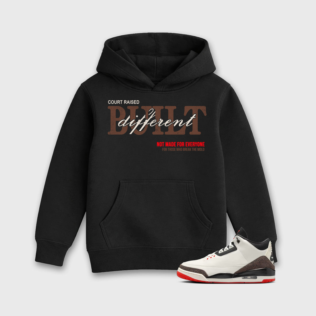 Sneaker match tees – Sneaker Tees To Match Air Jordan 3 World's Best Dad Shoes – Vintage Built Different Kids T-Shirt Black 1