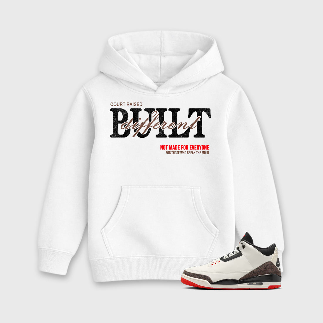 Sneaker match tees – Sneaker Tees To Match Air Jordan 3 World's Best Dad Shoes – Vintage Built Different Kids T-Shirt White 1