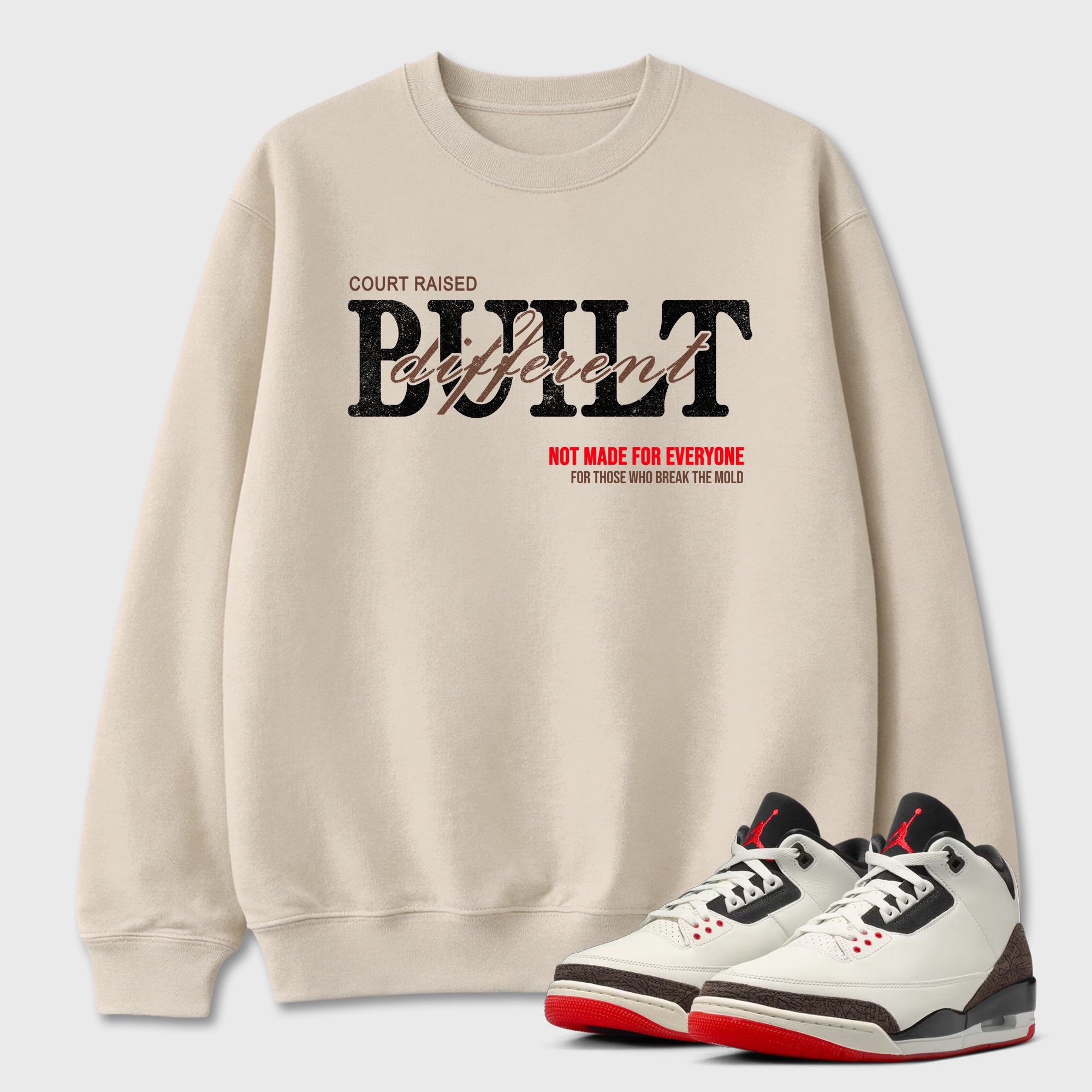 Sneaker match tees – Sneaker Tees To Match Air Jordan 3 World's Best Dad Shoes – Vintage Built Different Tee Natural 1