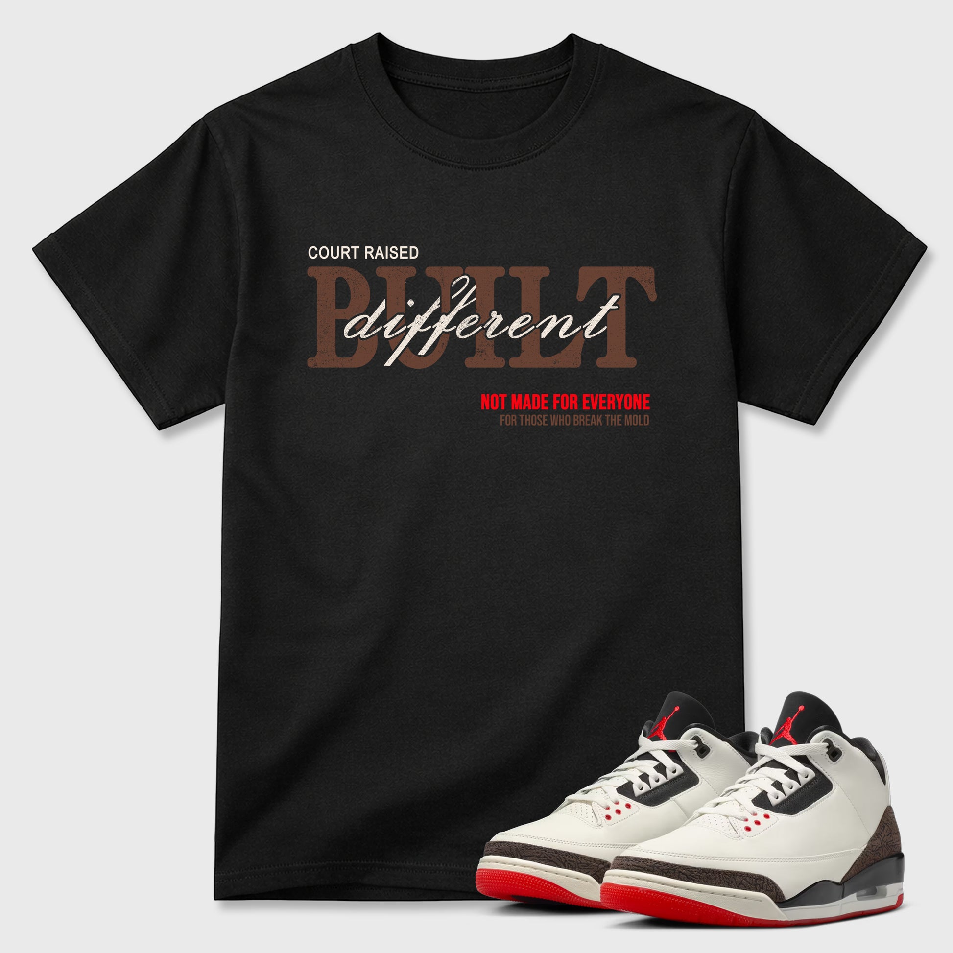 Sneaker match tees – Sneaker Tees To Match Air Jordan 3 World's Best Dad Shoes – Vintage Built Different Tee Black 1