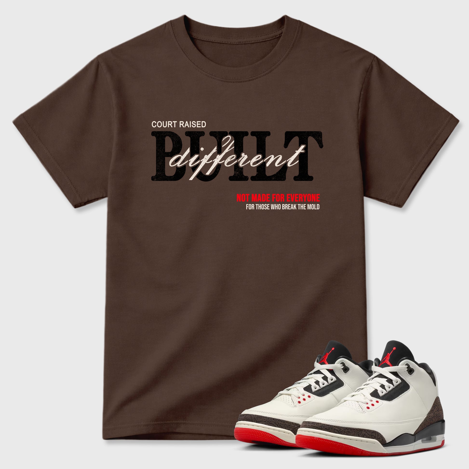 Sneaker match tees – Sneaker Tees To Match Air Jordan 3 World's Best Dad Shoes – Vintage Built Different Tee Dark Chocolate 1