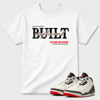 Sneaker match tees – Sneaker Tees To Match Air Jordan 3 World's Best Dad Shoes – Vintage Built Different Tee White 1