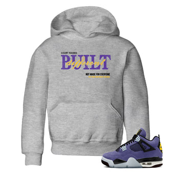 Sneaker match tees – Sneaker Tees To Match Air Jordan 4 Lakeshow Shoes – Vintage Built Different Kids T-Shirt Heather Grey 1