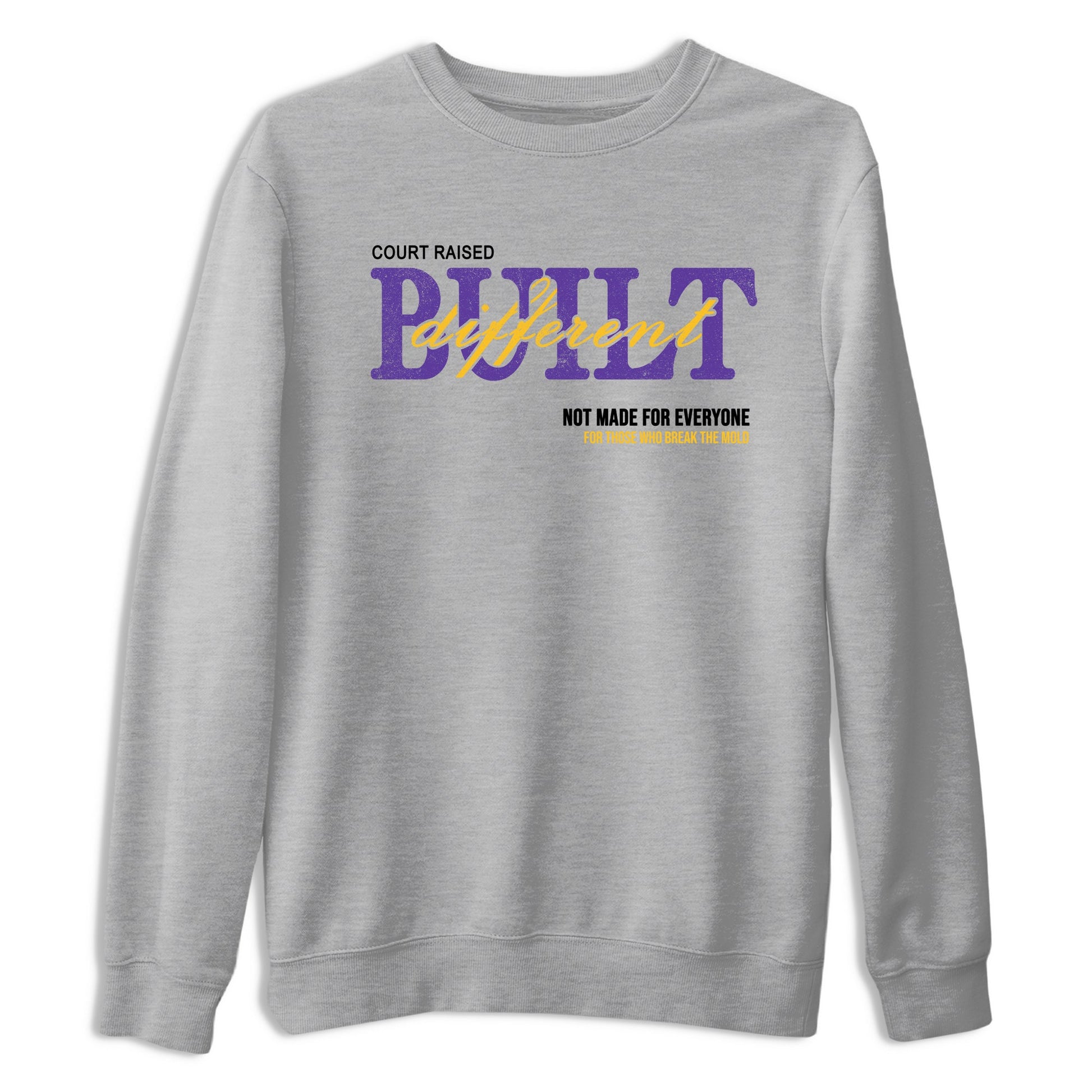 Sneaker match tees – Sneaker Tees To Match Air Jordan 4 Lakeshow Shoes – Vintage Built Different Tee Heather Grey 2