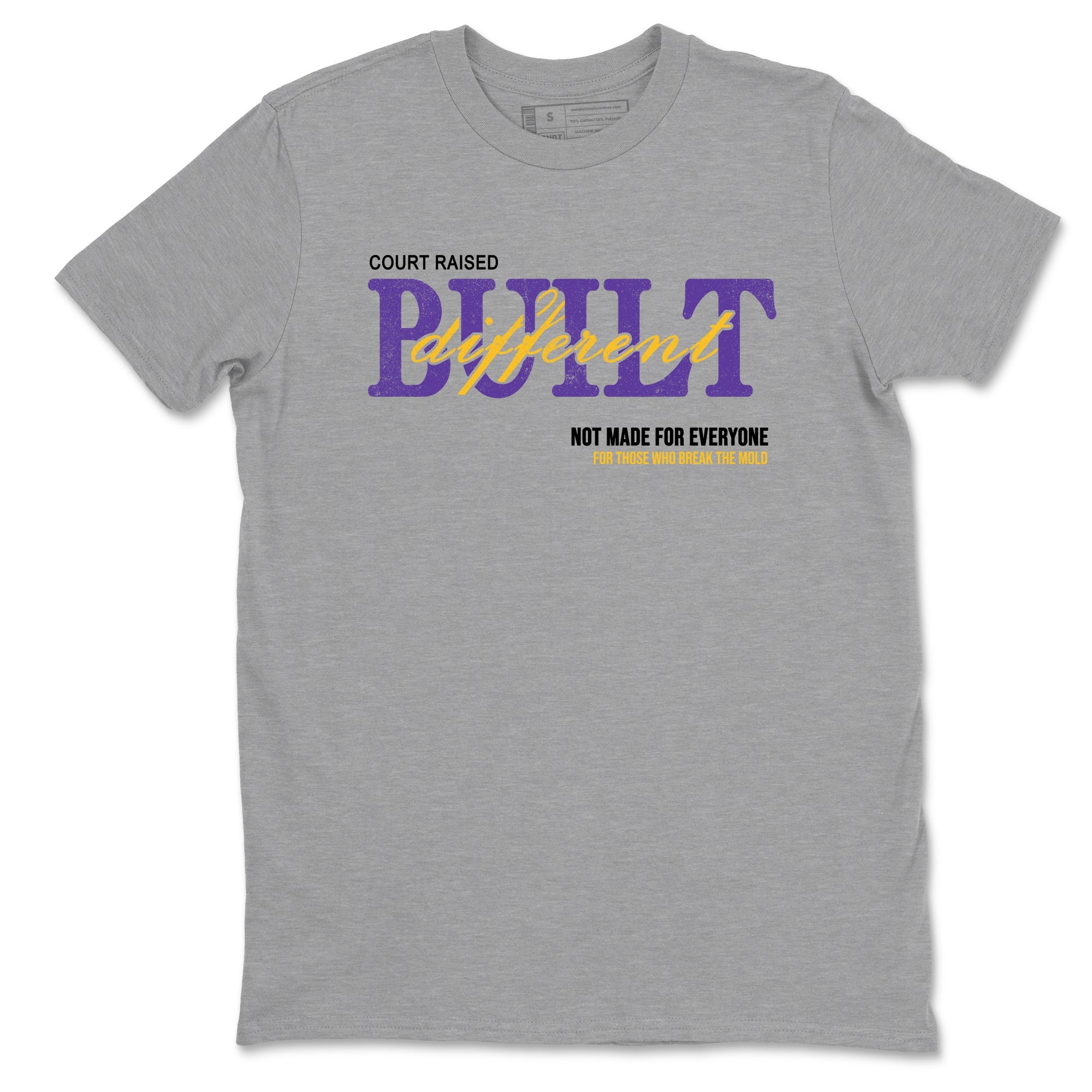 Sneaker match tees – Sneaker Tees To Match Air Jordan 4 Lakeshow Shoes – Vintage Built Different Tee Heather Grey 2