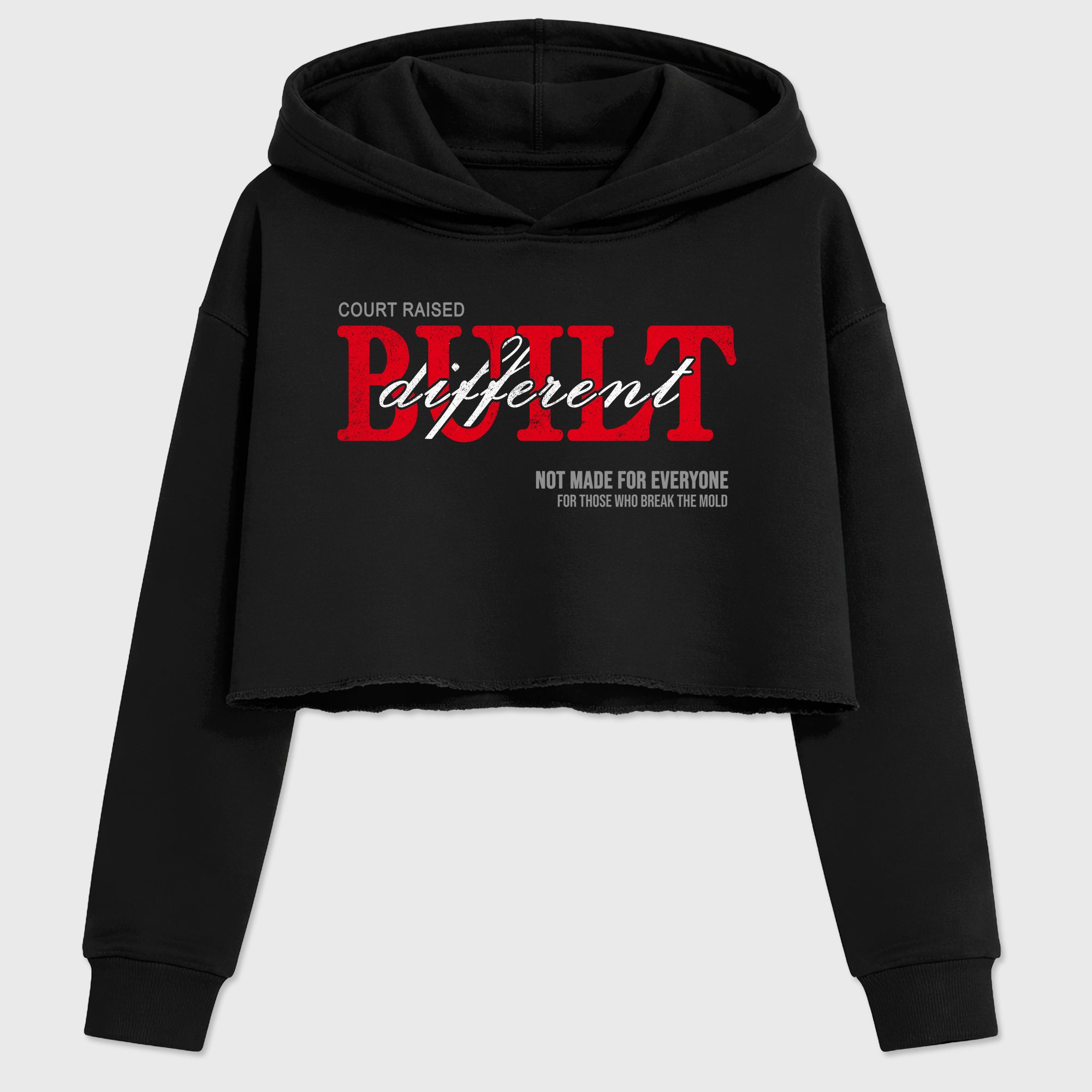 Vintage Built Different women’s crop tee designed to match the Air Jordan 4 Toro Bravo, featuring coordinated Black 2 options for a perfect streetwear vibe.