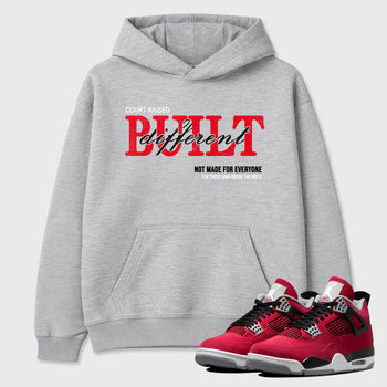 Vintage Built Different Graphic T-Shirt sneaker match tee designed for the Air Jordan 4 Toro Bravo, featuring coordinated color options for a perfect streetwear match. Heather Grey 1 shirt.